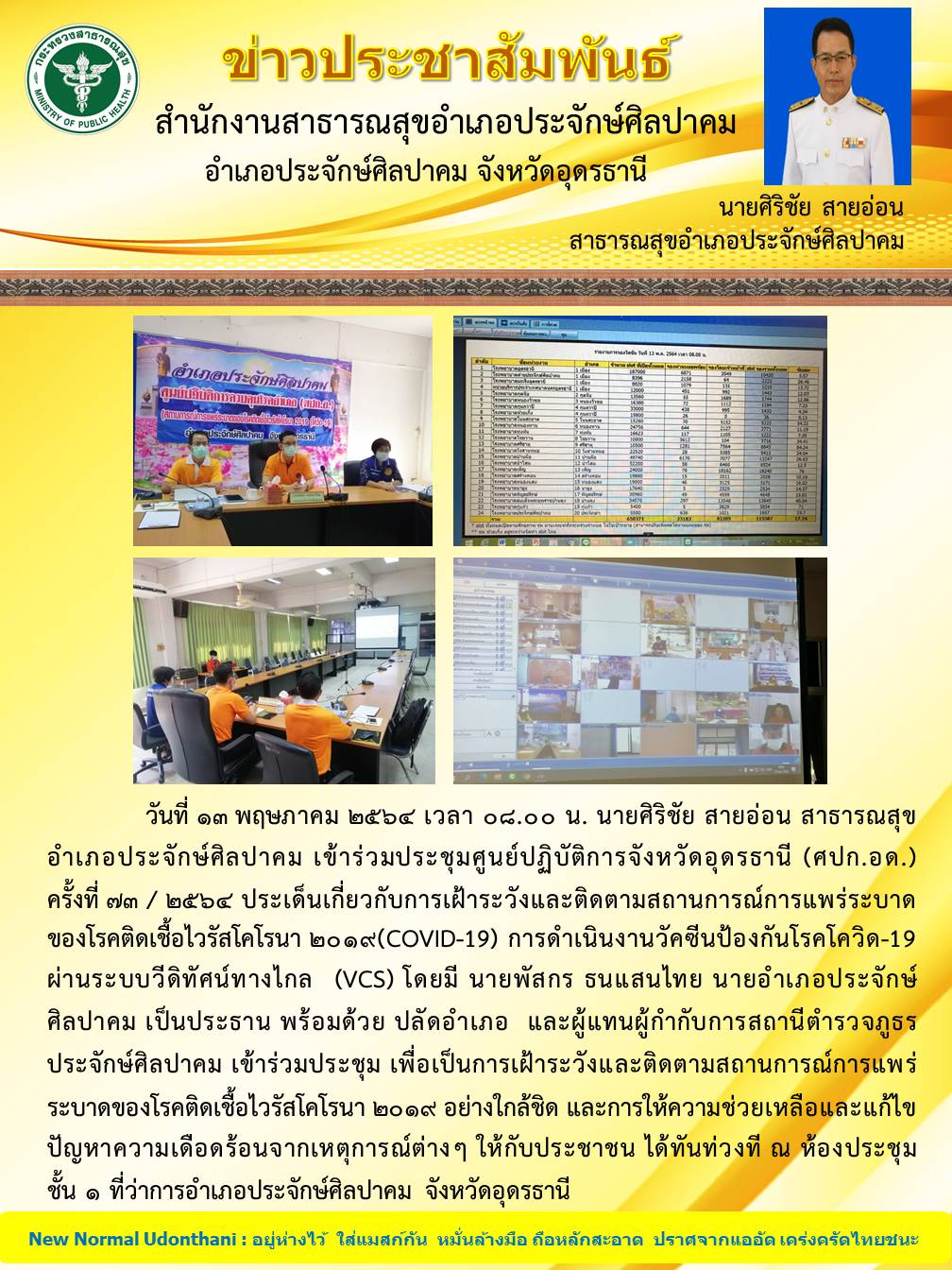 Read more about the article ประชุม ศปก.อด. ครั้งที่73/2564